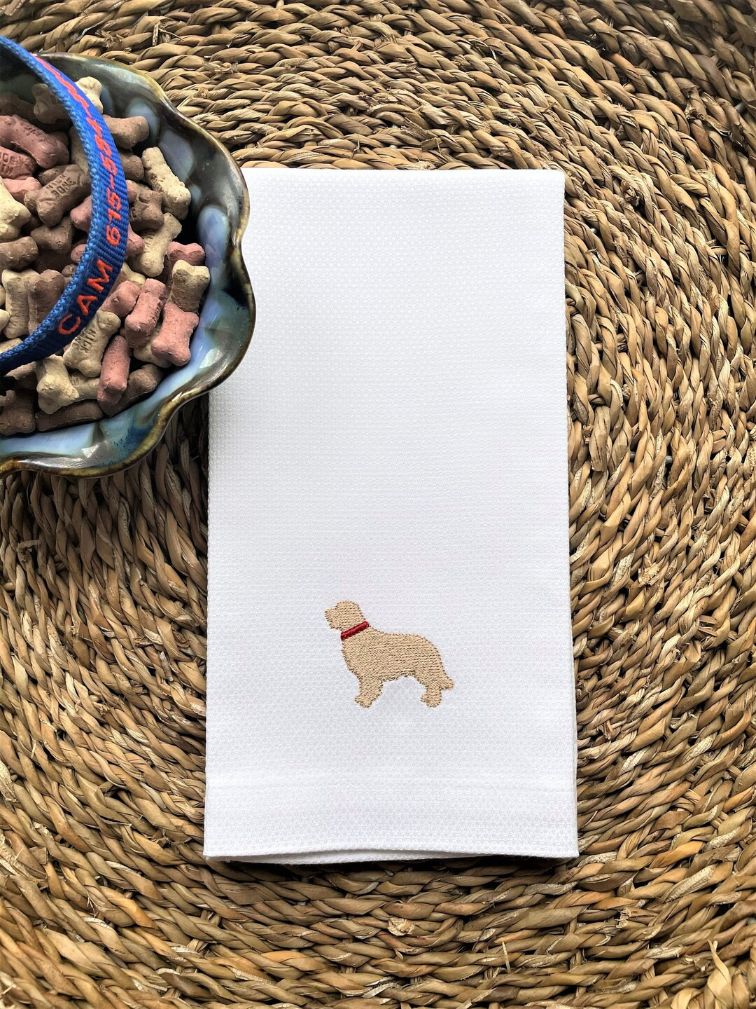 Golden Retriever Kitchen Towel Dog Embroidered Hand Towel Dish Towel - Etsy | Etsy (US)