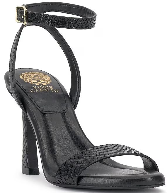 Penelopy Snake Embossed Leather Dress Sandals | Dillard's