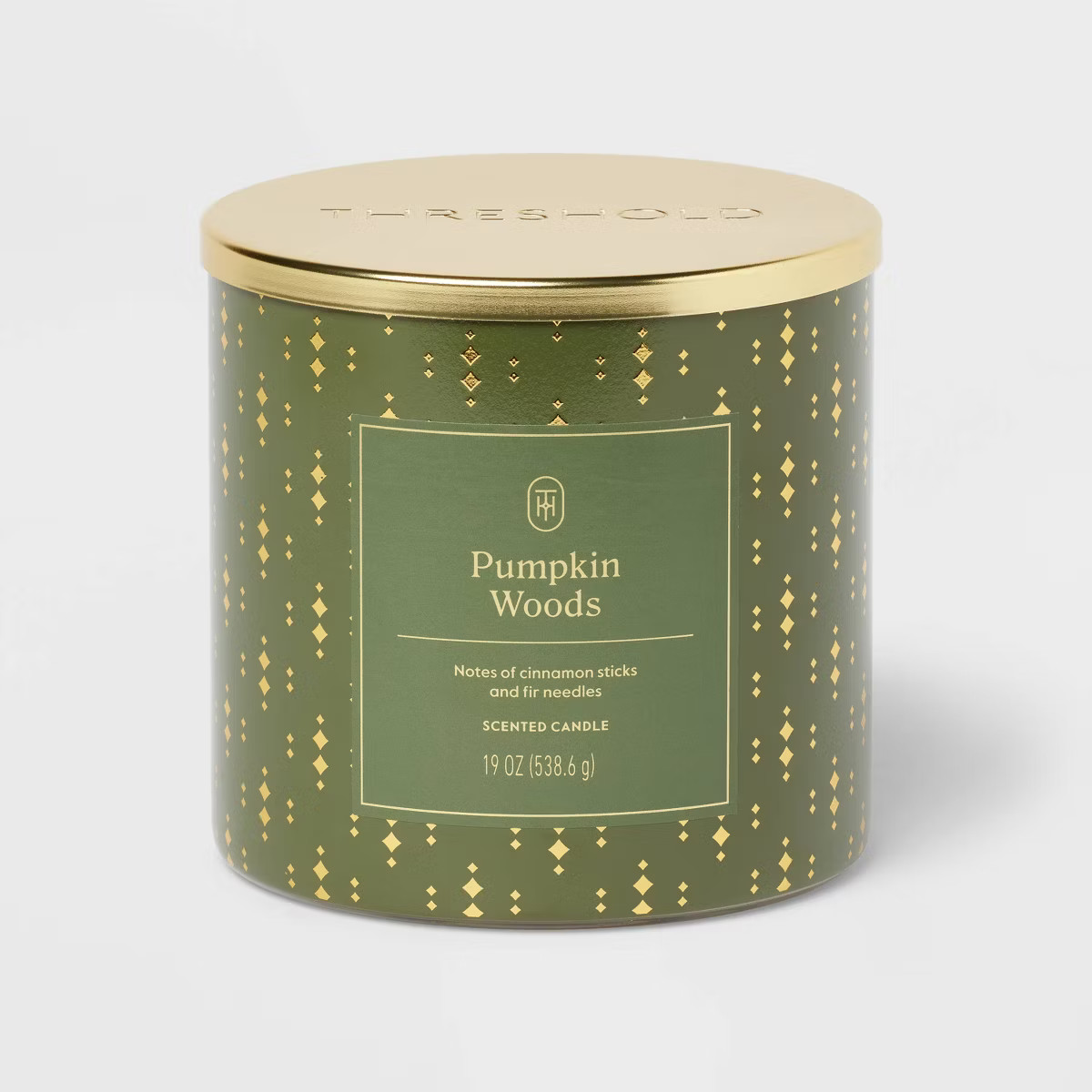 3-Wick Lidded Glass Pumpkin Woods Jar Candle 19oz - Threshold™ | Target