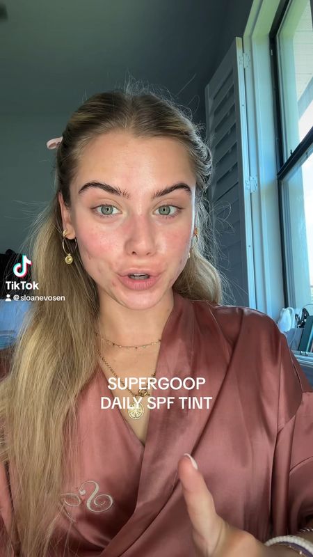 #gifted_by_supergooppartner trying the new @Supergoop protec(tint) daily SPF tint with SPF 50! I have the shade 24N. Today, I used this tinted SPF as a base to my makeup, but I would totally wear this on a no make up day as my base. it gives you a light buildable coverage, has that SPF protection and gives a lovely glow to the skin. ✨🤩☀️

#skintint #supergoopsunscreen #supergoopgiftedme #supergooppartnergiftedme #facespf #supergoopspf #tintedspf #tintedsunscreen #tintedsunscreenreview #tintedsunscreenrecommendations #facesunscreen #spf #sunscreen #sunscreenreview #sunscreenviral #glowsunscreen #everydaysunscreen #fyp #makeup #viralmakeup #viralskincare #glowyskin supergoop sunscreen, tinted sunscreen, supergoop tinted sunscreen, sunscreen makeup, face spf, face sunscreen. 

#LTKbeauty #LTKswim #LTKVideo