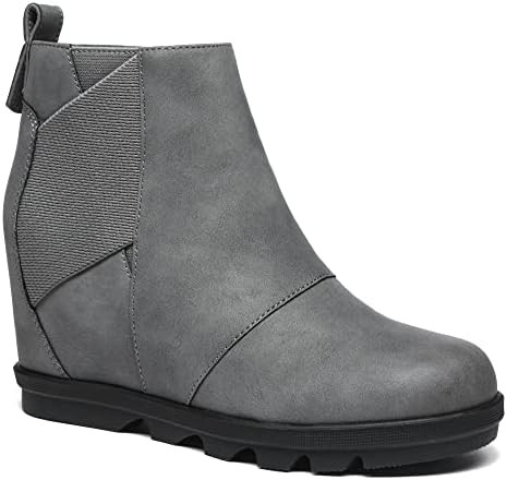 Athlefit Women's Wedge Boots Comfortable Ankle Wedge Booties | Amazon (US)