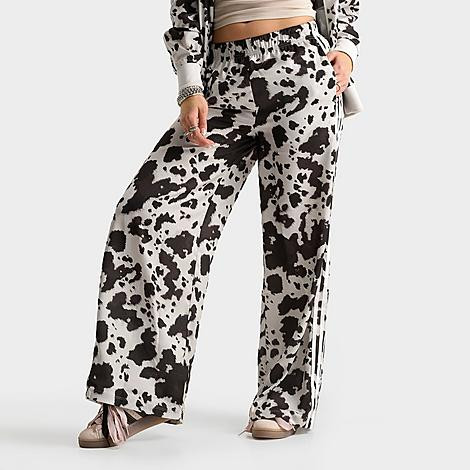 adidas Women's Originals Cow Print Satin Wide-Leg Pants Size: XL | Finish Line (US)