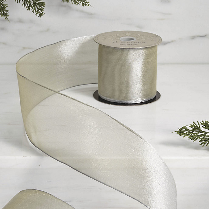 Metallic Mesh Ribbon for Holiday Gifts & Decorations � Bendable Polyester | Frontgate