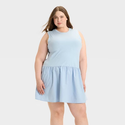 Women's Mini Shift Dress - Universal Thread™ Blue 1X | Target