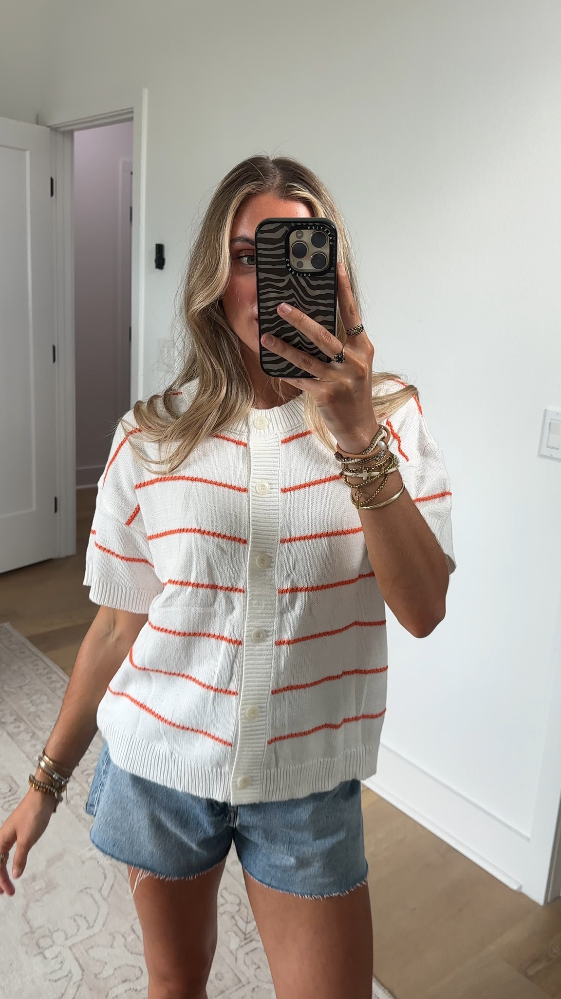 Amazon size small QIBABU Womens Short Sleeve Striped Cardigan Casual Button Down Crewneck Summer Lightweight Cropped Knit Sweater Tops

#LTKootd #LTKSeasonal #LTKWorkwear