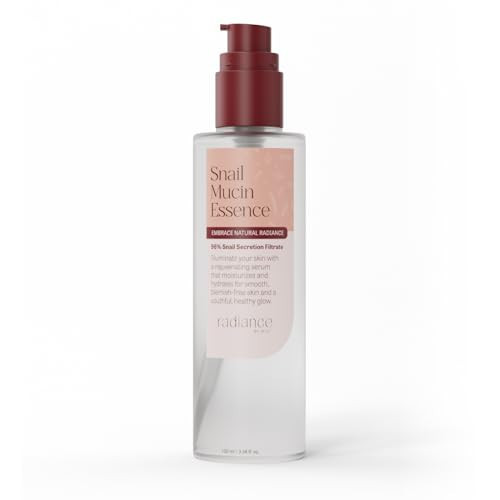 Radiance Snail Mucin Serum with Advanced Snail 96% Mucin Power Essence, Korean Skin Care with Hydrating Hyalauronic Acid Korean Serum, 3.38 fl oz, 100ml | Amazon (US)
