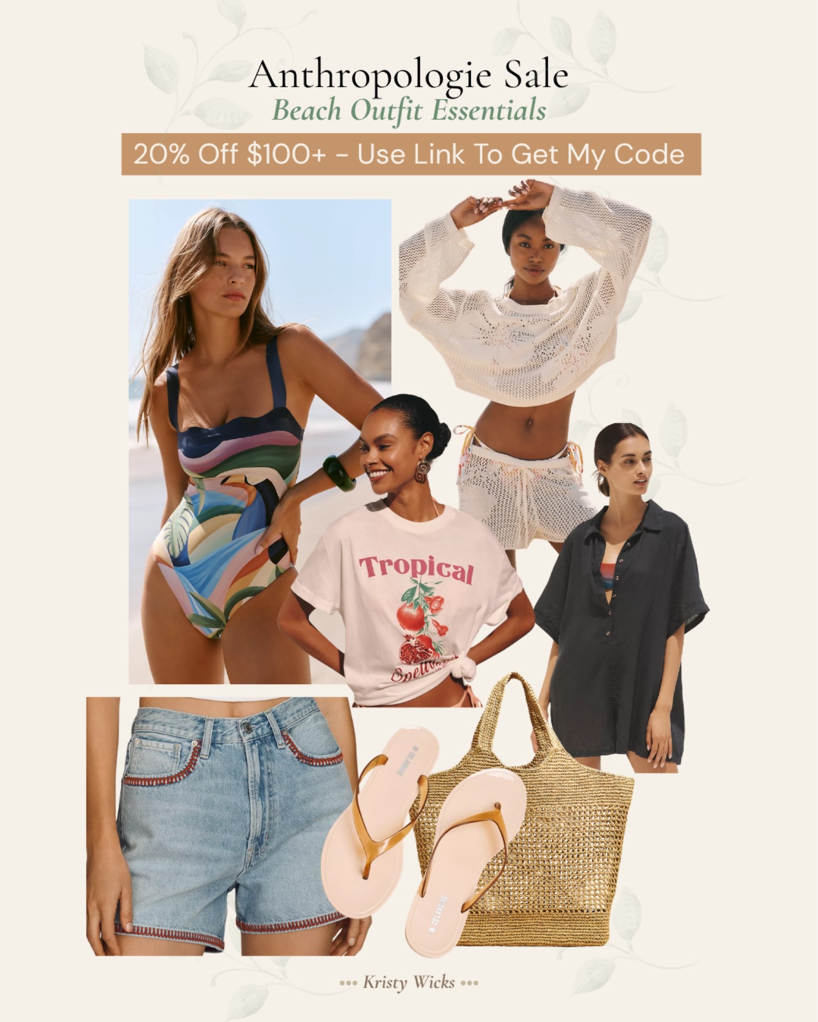 Anthropologie Sale!
Use code:ANTHRO20 at checkout on orders $100+ for 20% off your purchase.

#LTKSwim #LTKTravel #LTKSaleAlert