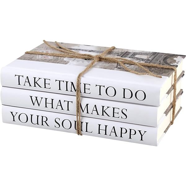 3 Piece Take Quote Decorative Book Set,Fashion Decoration Book,Real Blank Hardcover Book For Decor | | Amazon (US)