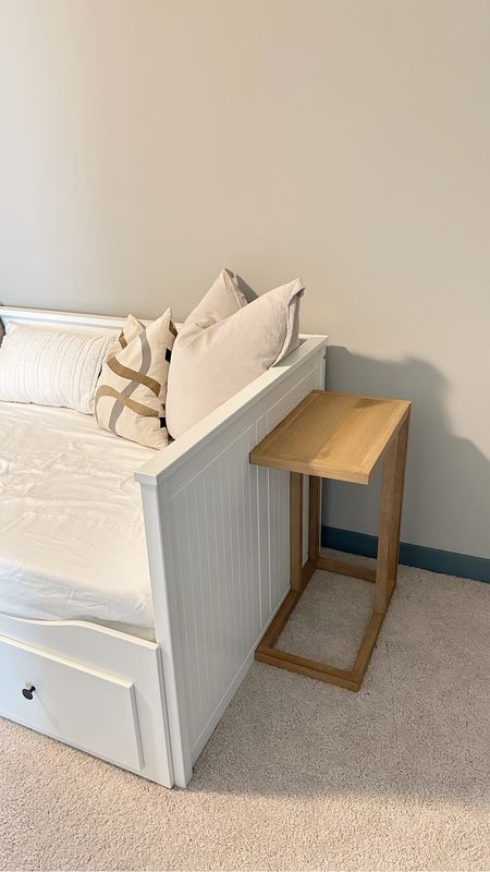 A narrow side table for the day bed in our guest room that can double as a laptop table and bedside table // neutral aesthetic, minimalist home decor, target finds, home decor ideas, guest room ideas

#LTKhome #LTKunder100 #LTKunder50