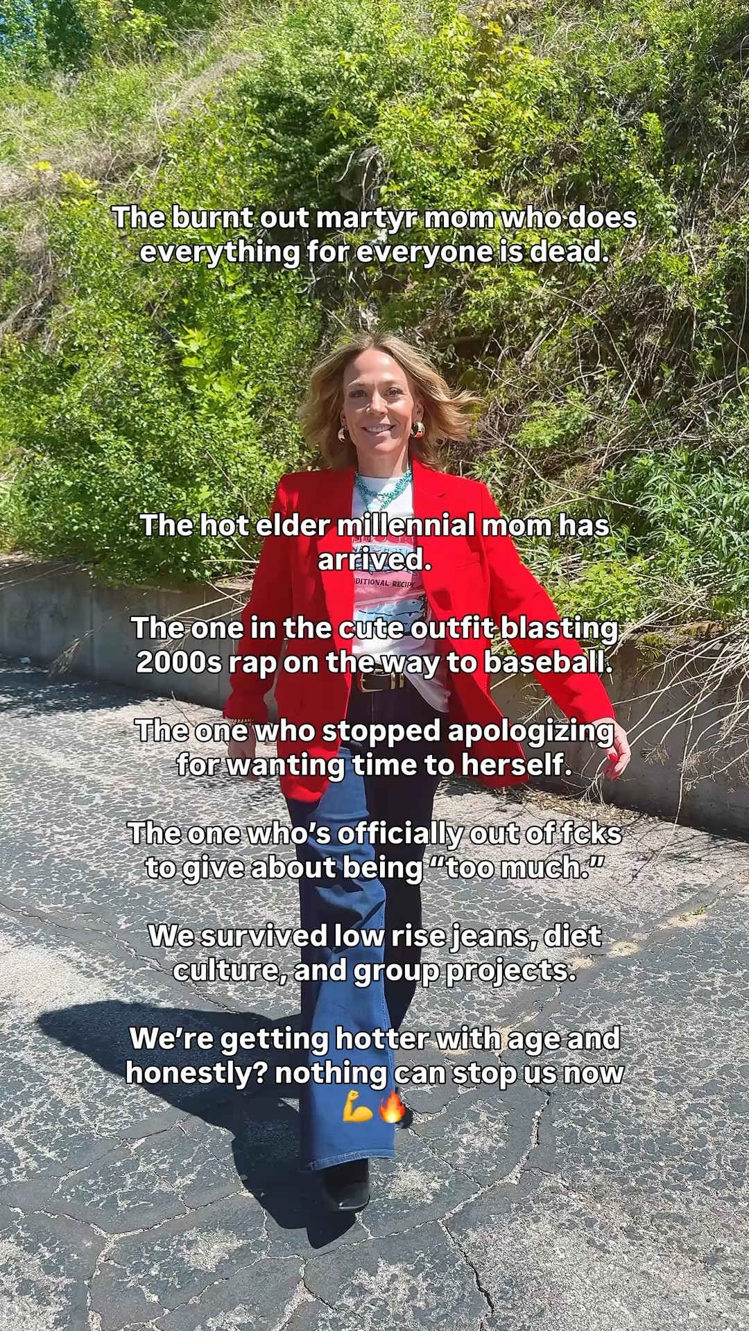 Respectfully… elder millennial moms are entering their “I finally remembered who I am” era 😂🔥

No more shrinking ourselves.
No more apologizing for wanting time alone, cute outfits, loud music, or big dreams.

We survived low rise jeans, toxic diet culture, group projects, and being told “leggings aren’t pants.”

We can survive anything 💅😂

Now catch us blasting 2000s rap on the way to baseball in a blazer looking hotter, calmer, and less stressed than we did at 27 🤍

Follow along for elder millennial chaos, sports mom life, and outfits that make real life feel fun again 🤍

#millennialmom #eldermillennial #sportsmom #momstyle #workingmomlife

#LTKmomlife #LTKselfcare #LTKstorytime