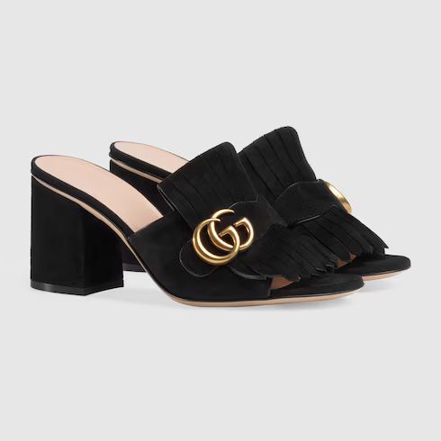 Suede mid-heel slide | Gucci (US)