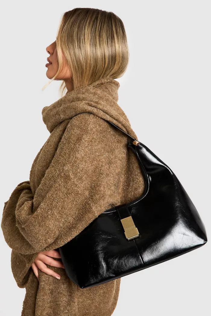 Faux Pu Buckle Shoulder Bag | boohoo (US & Canada)