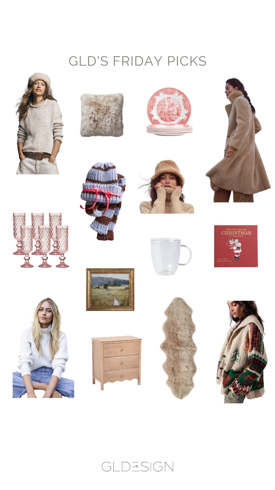 GLDESIGN Friday Picks 
#GLDESIGN #LTKsweaters #LTKshearling #LTKsheepskin 

#LTKGiftGuide #LTKHoliday #LTKHome