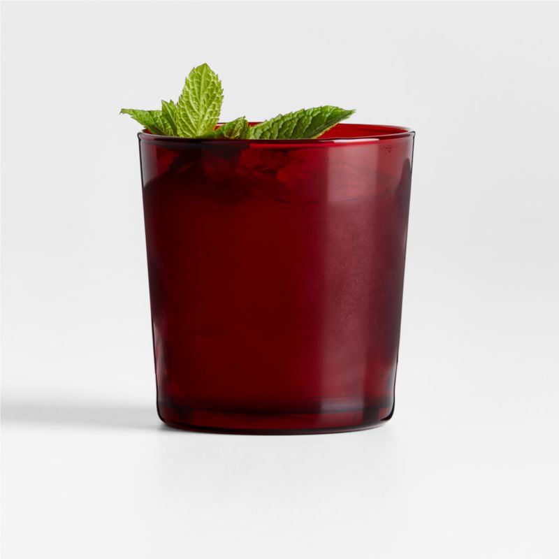 Bodega 12-Oz. Red Glass + Reviews | Crate & Barrel | Crate & Barrel