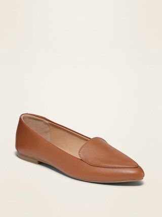 Faux-Leather Pointy-Toe Loafers for Women | Old Navy (US)