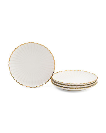 Set Of 4 Glazed Scallop Salad Plates | Kitchen & Dining Room | Marshalls | Marshalls
