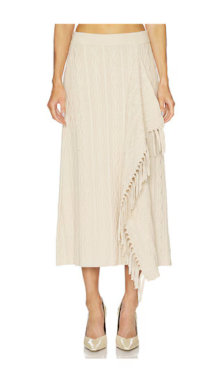 Kara Midi Skirt in Sand | Revolve Clothing (Global)