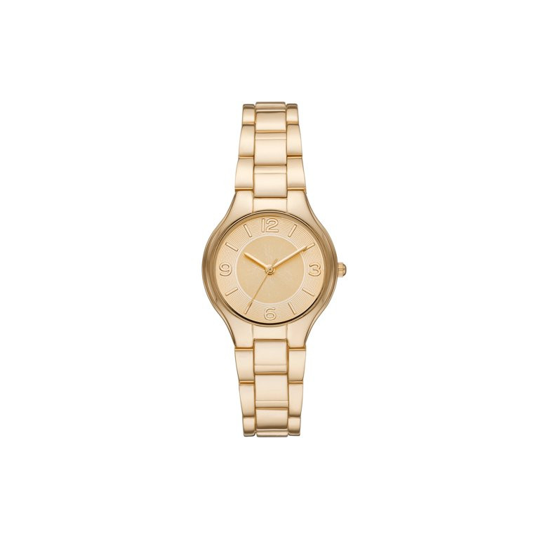 Time and Tru Women's Gold Tone Bracelet Watch | Walmart (US)