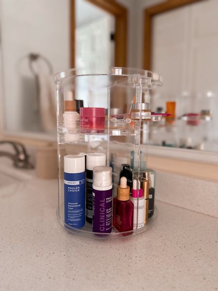 Amazon makeup counter organizer. You can also use this to organize your skincare products which is basically what I use it for 💁🏼

#LTKhome #LTKfindsunder50 #LTKbeauty
