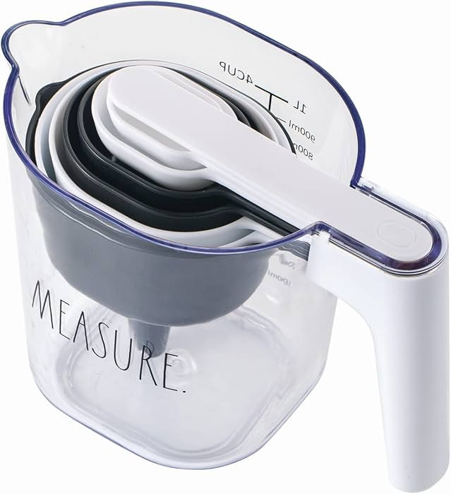 Rae Dunn Measuring Cup Set - 9 PC. Nesting Stackable Liquid Measure Cup, Dry Measuring Cups and S... | Amazon (US)