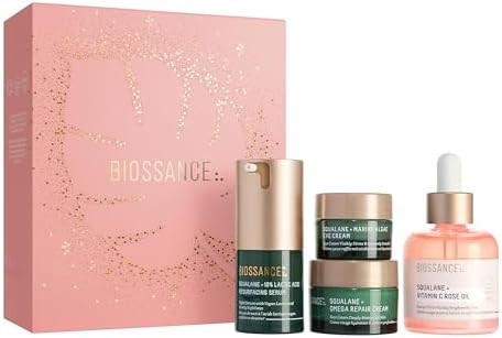 Biossance Most Loved + Luminous Skincare Holiday Gift Set, Vitamin C Rose Face Oil, Marine Algae ... | Amazon (US)