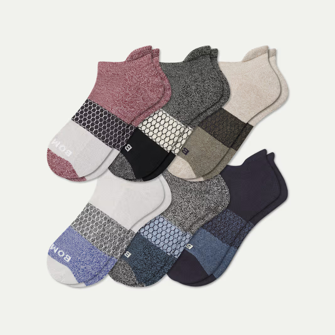 Men’s Tri-Block Ankle Sock 6-pack | Bombas