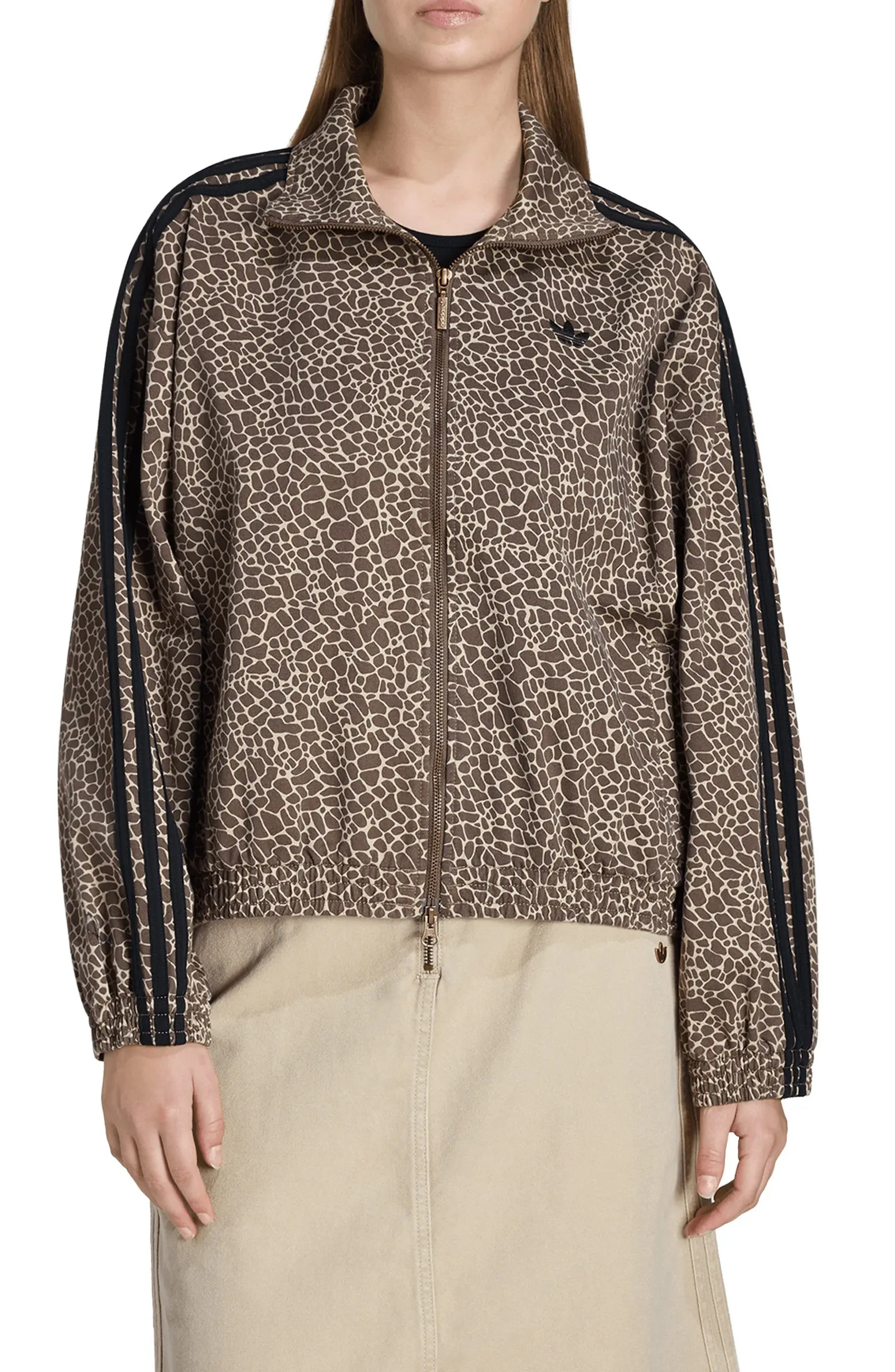 Firebird Animal Print Denim Track Jacket | Nordstrom