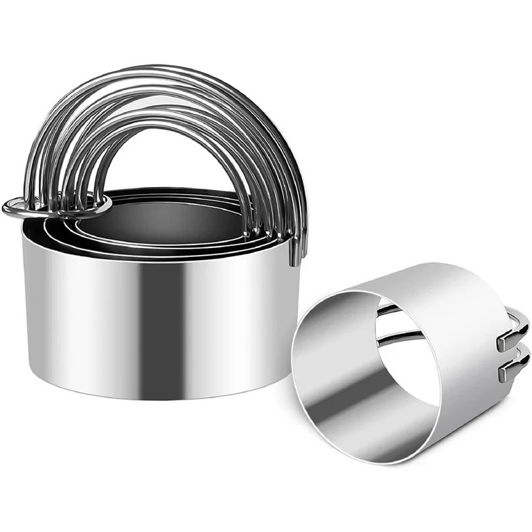 Semfri  5 pcak Cookie Cutters Circle Biscuit Butters Round Cookies Cutter with Handle Professiona... | Walmart (US)