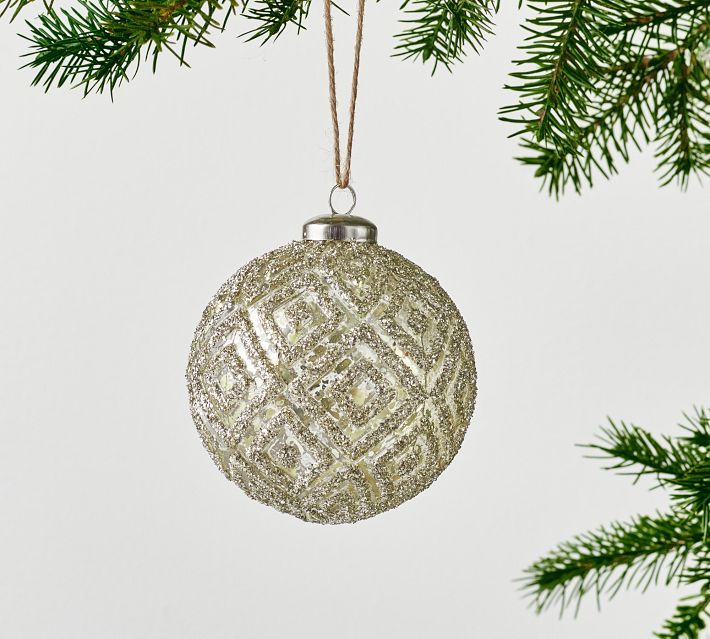 Glittered Globe Ornament | Pottery Barn (US)