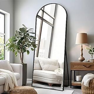 RACHMADES Full Length Mirror 65"x24", Large Mirror, Arched Body Mirror, Floor Mirror with Stand, ... | Amazon (US)