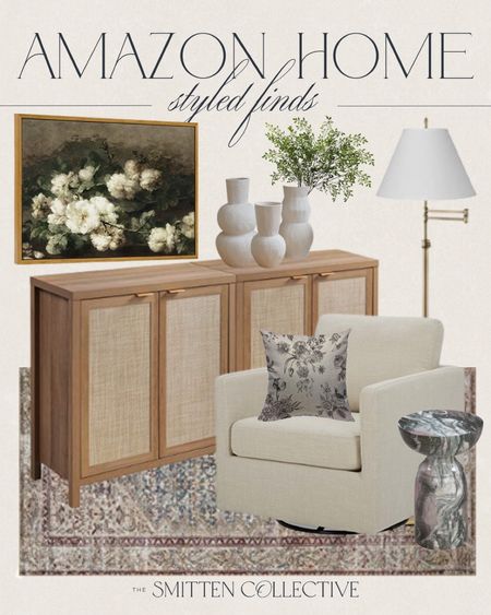Amazon home living room decor finds!

rattan sideboard console, accent swivel chair, rug, floor lamp, art, vases, rug, marble side table

#LTKhome #LTKstyletip #LTKsalealert