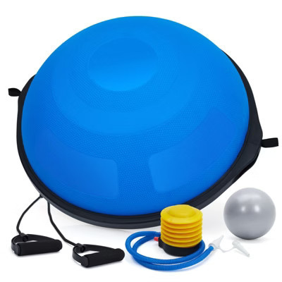 25 Inch Balance Ball Trainer with Resistance Bands and Foot Pump, Inflatable Yoga Ball for Home Gym Workouts, Exercise Half Ball for Balance Training | Target