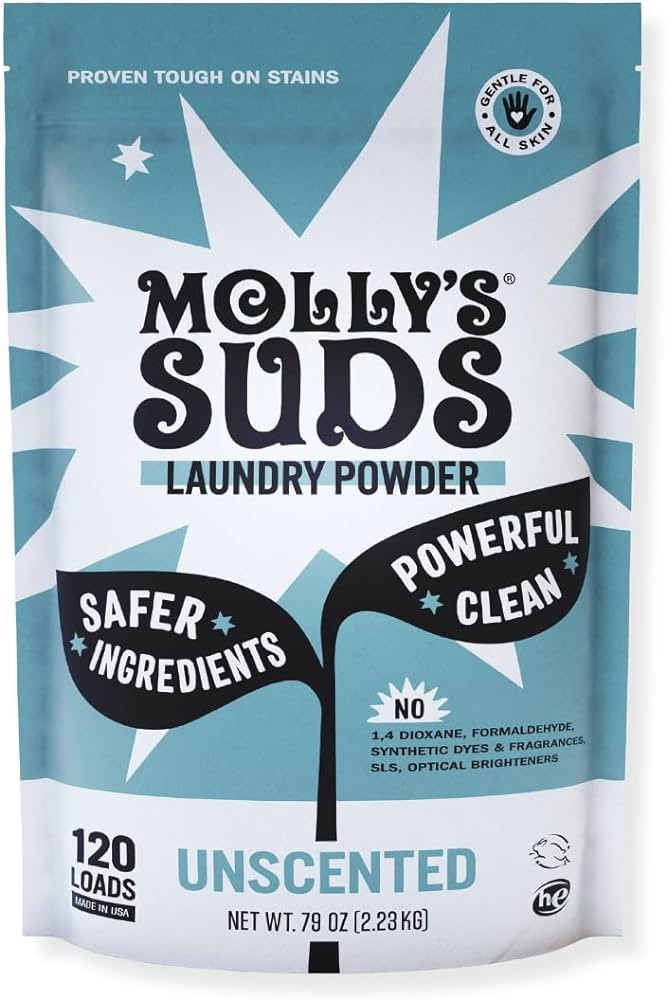 Molly's Suds Original Laundry Detergent Powder | Clean Laundry Detergent Powder for Sensitive Ski... | Amazon (US)