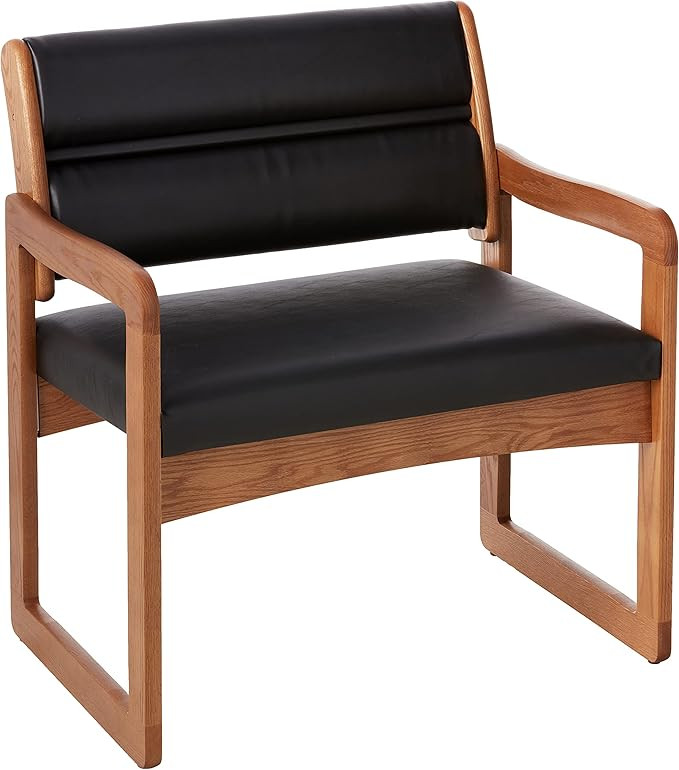 Wooden Mallet DWBA1-1 Valley Bariatric Guest Chair, Medium Oak/Black | Amazon (US)