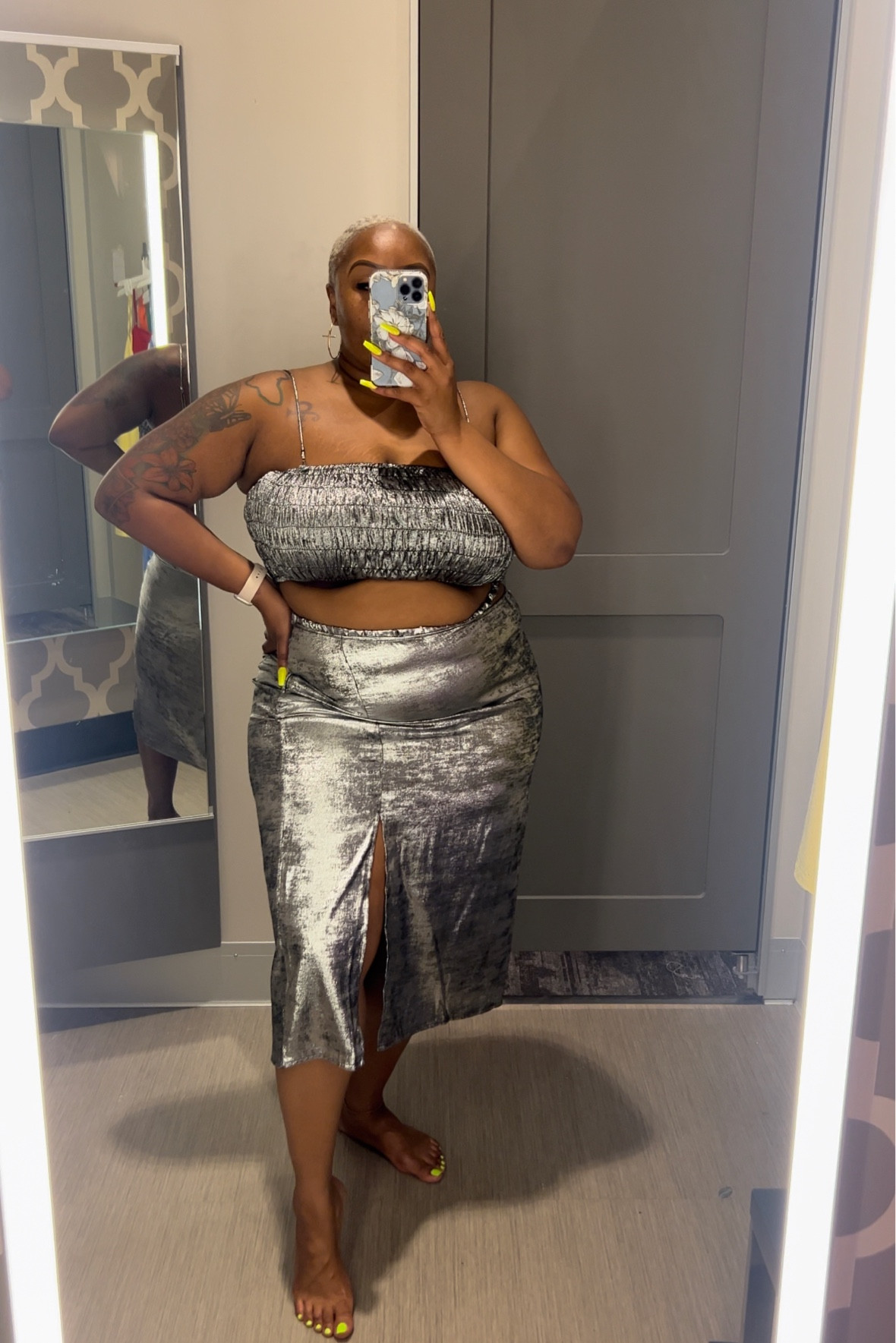 Metallic silver skirt, plus size, silver skirt, metallic outfit, target, fashion find, Beyoncé concert outfit, idea summer 2023

#LTKcurves #LTKstyletip #LTKunder50