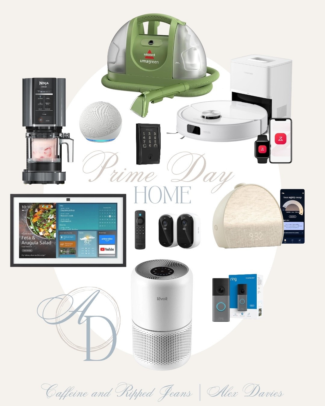 // prime day home deals // prime day home finds // ninja creami on sale // hatch clock on sale // air purifier // Amazon prime days deals // Robot vacuum cleaner // echo dot // Amazon finds //