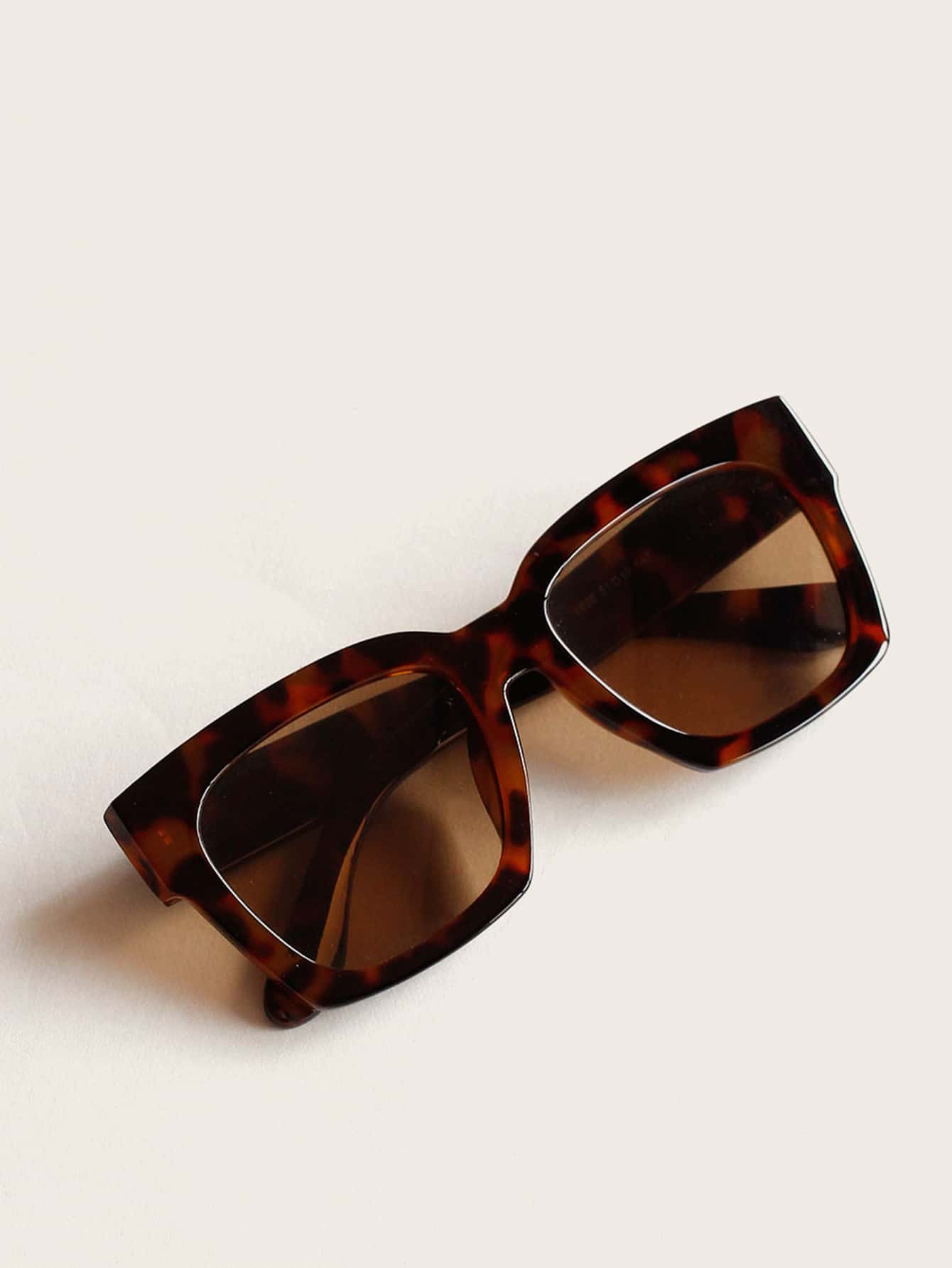 Tortoiseshell Frame Flat Lens Sunglasses | SHEIN