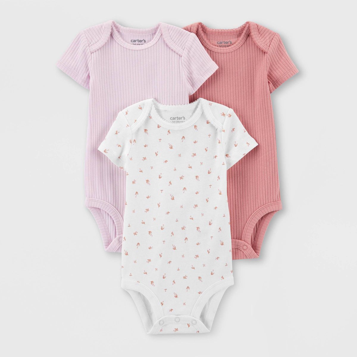 Carter's Just One You® Baby 3pk Giraffe Bodysuit - Purple/Pink | Target