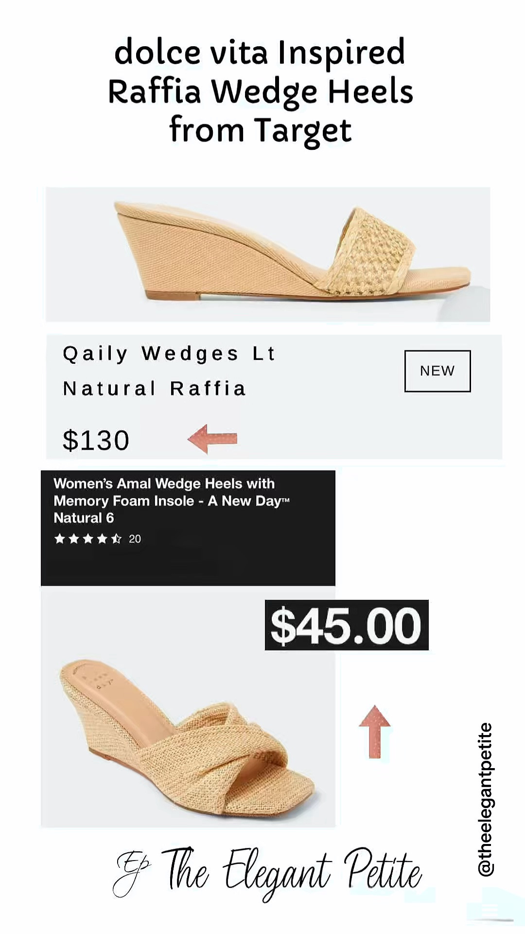 dolce vita Inspired Raffia Wedge Heels from Target
Follow me for more outfit inspiration. Affordable fashion items with a touch of luxury.  
#targetdesignerlookforless 
#elegantstyle #luxuryfashion
#styleinspo #dolcevitainspired 


#LTKPetite #LTKootd