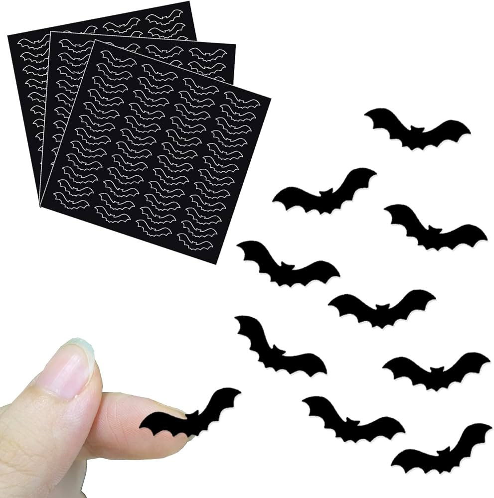 Halloween Decorations 144PCS Tiny Bat Stickers for Halloween Party Supplies Birthday Party Favors | Amazon (US)