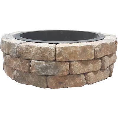 Natura Wall Fire Pit Kit 43.5-in x 12.5-in Concrete Fire Pit Kit | Lowe's
