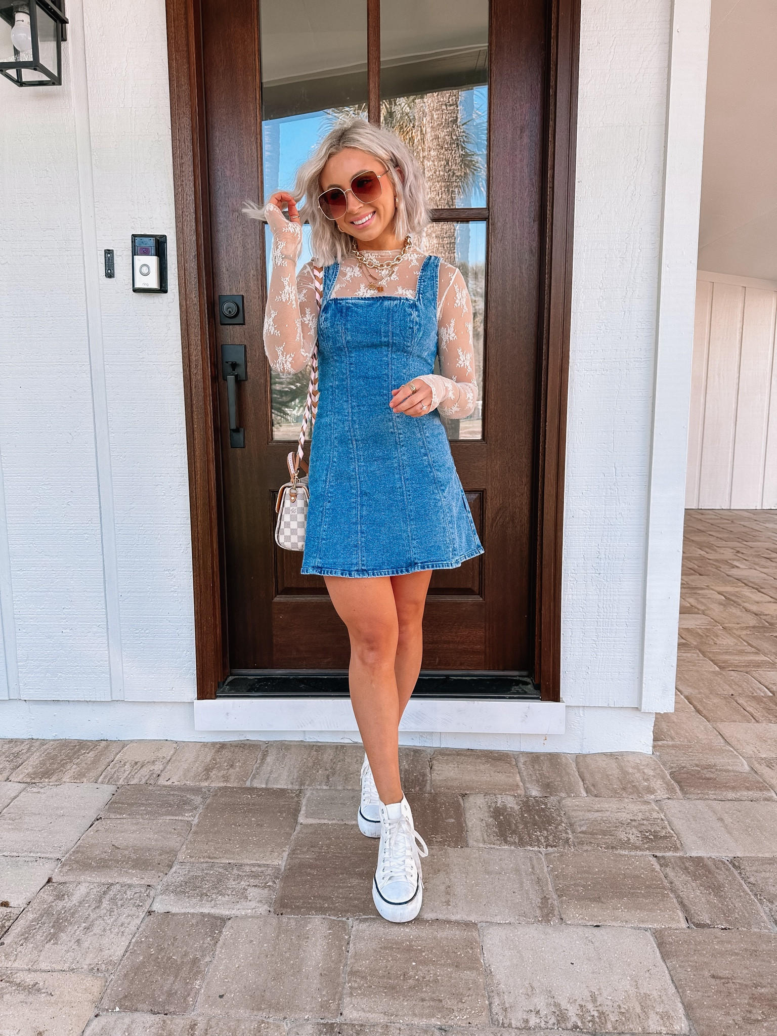 Spring #ootd — wearing a small in my lace layering top & denim dress 

#LTKSeasonal #LTKfindsunder50 #LTKstyletip