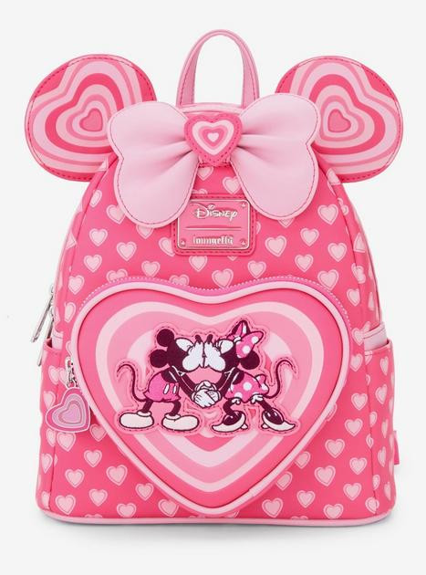 Loungefly Disney Mickey & Minnie Mouse Heart Ears Mini Backpack- BoxLunch Exclusive | BoxLunch