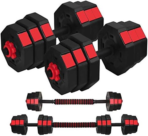 WATMAID Dumbbells Weights Set Adjustable Weight to 44Lbs, Free Weight Sets with Connecting Rods, ... | Amazon (US)