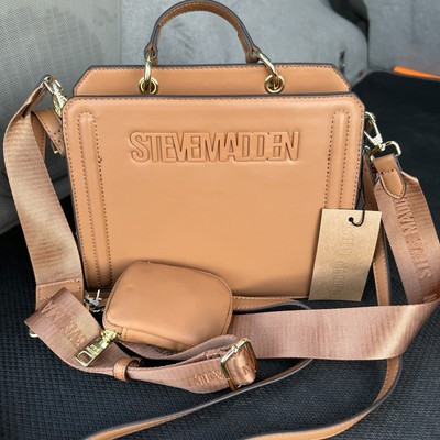 Steve Madden Women's Bevelyn Satchel Crossbody Bag -Butterscot | eBay US