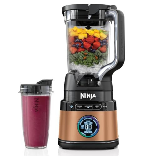 Ninja 2-in-1 Detect Power Mixer Pro & Single Serve, 1200W Mixer mit Krug, & Single Serve Tasse, Smoothies mixen, Gemüse hacken & Frozen Drinks mixen, Kupfer/Schwarz, TB301EUCP | Amazon (DE)
