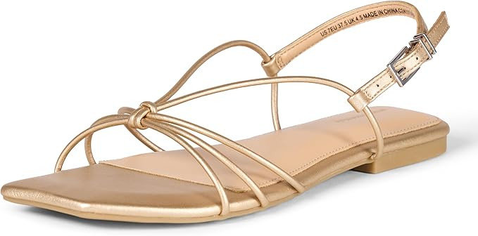 Amazon Essentials Women's Strappy Flat Sandals | Amazon (US)