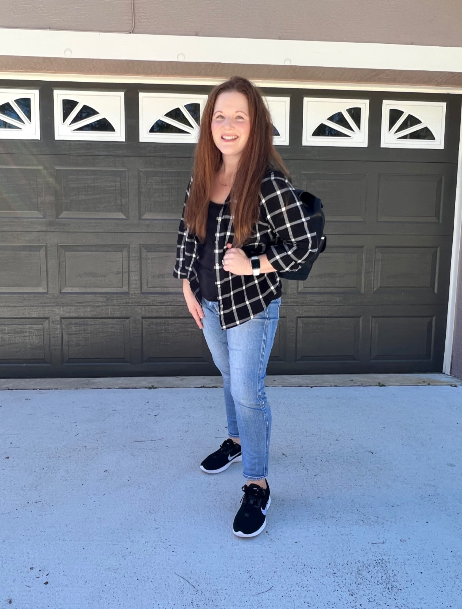 Campus style, college style, student style, plaid, flannel, gap jeans, Madewell backpack, nike sneakers, casual style, everyday fashion 

#LTKtravel #LTKitbag #LTKshoecrush