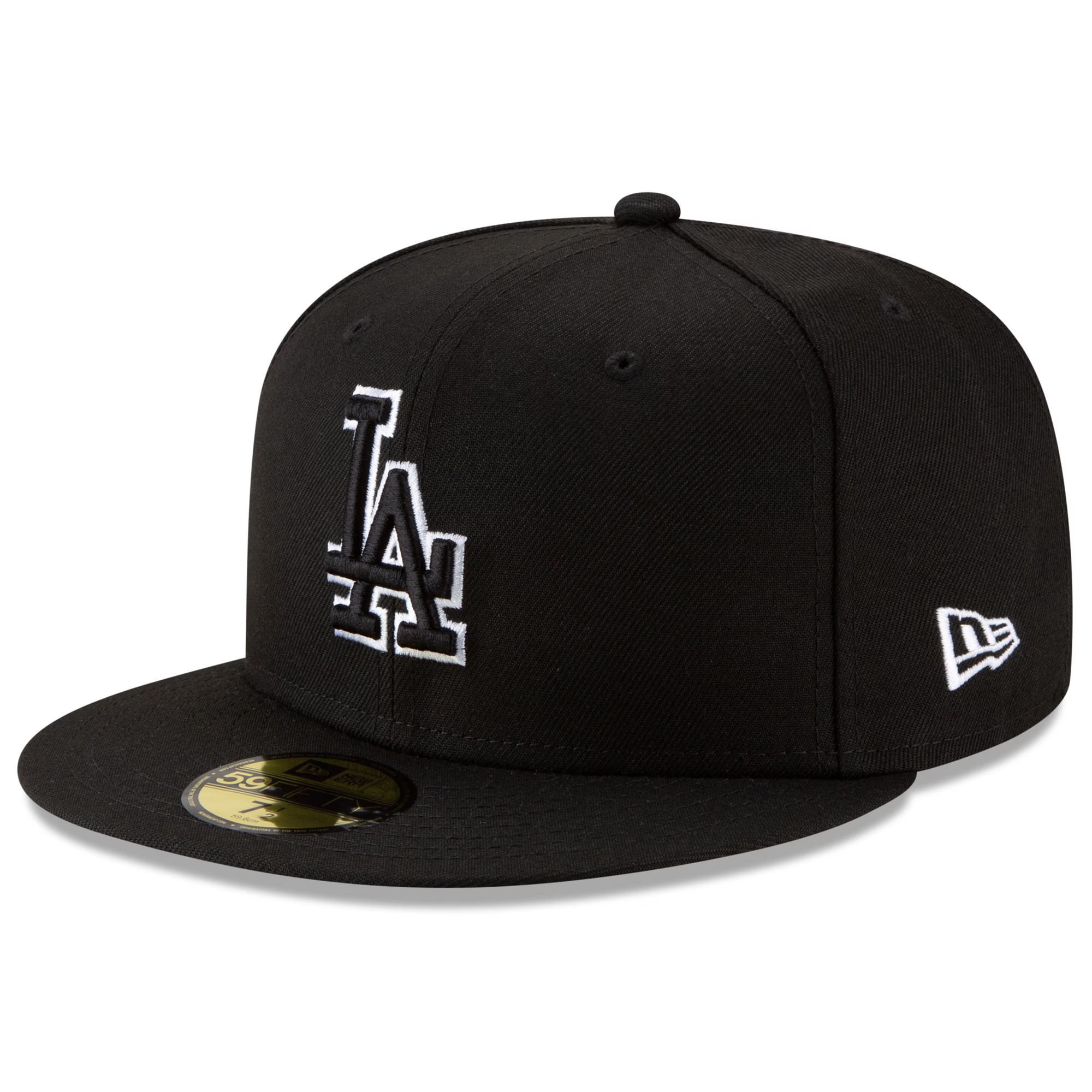 Los Angeles Dodgers New Era B-Dub 59FIFTY Fitted Hat - Black | Lids