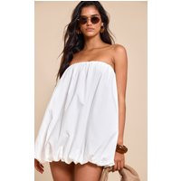 White Puffball Dress, White | PrettyLittleThing UK